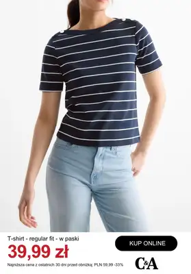 C&A - gazetka promocyjna Do -50% t-shirty i topy damskie od wtorku 21.04  - strona 13