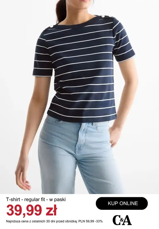 C&A - gazetka promocyjna Do -50% t-shirty i topy damskie od wtorku 21.04  - strona 13