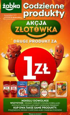 Żabka - gazetka promocyjna Gazetka Spożywcza od środy 22.04 do wtorku 05.05