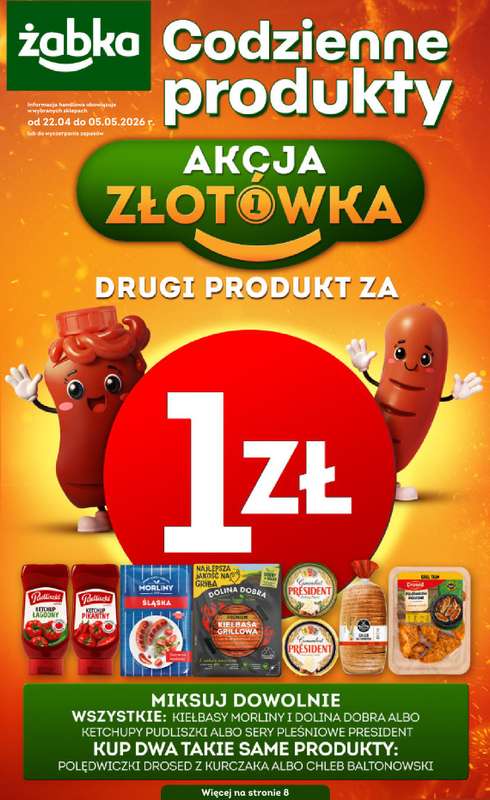 Żabka - gazetka promocyjna Gazetka Spożywcza od środy 22.04 do wtorku 05.05