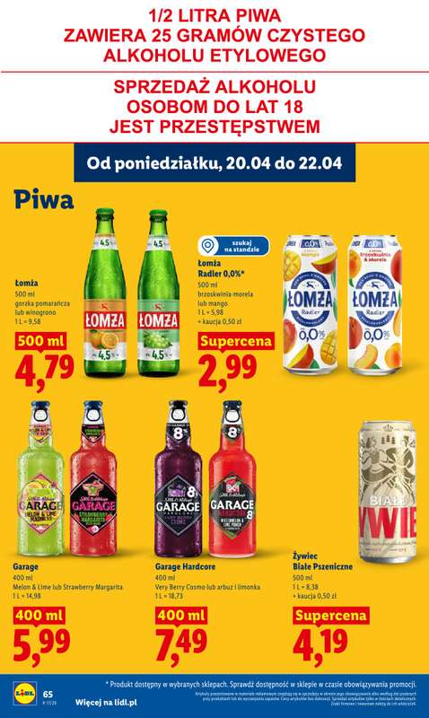 Lidl - gazetka promocyjna Oferta od poniedziałku od poniedziałku 20.04 do środy 22.04 - strona 68