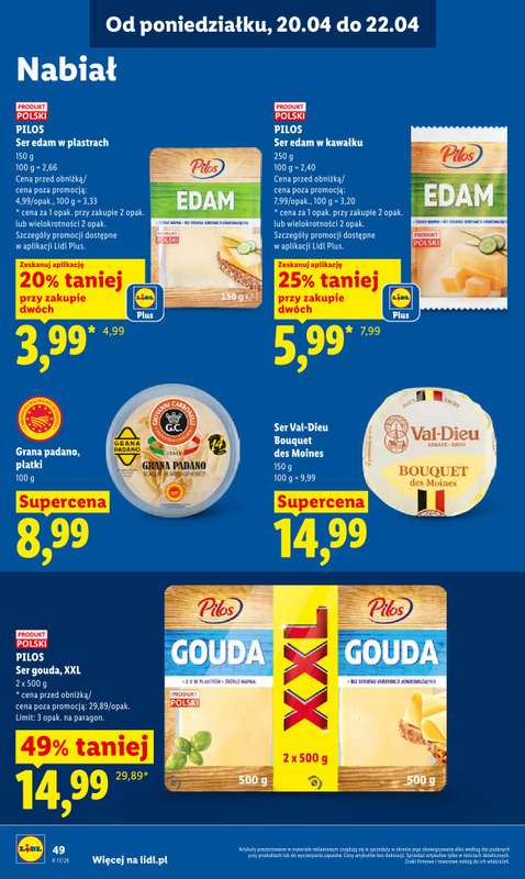 Lidl - gazetka promocyjna Oferta od poniedziałku od poniedziałku 20.04 do środy 22.04 - strona 50