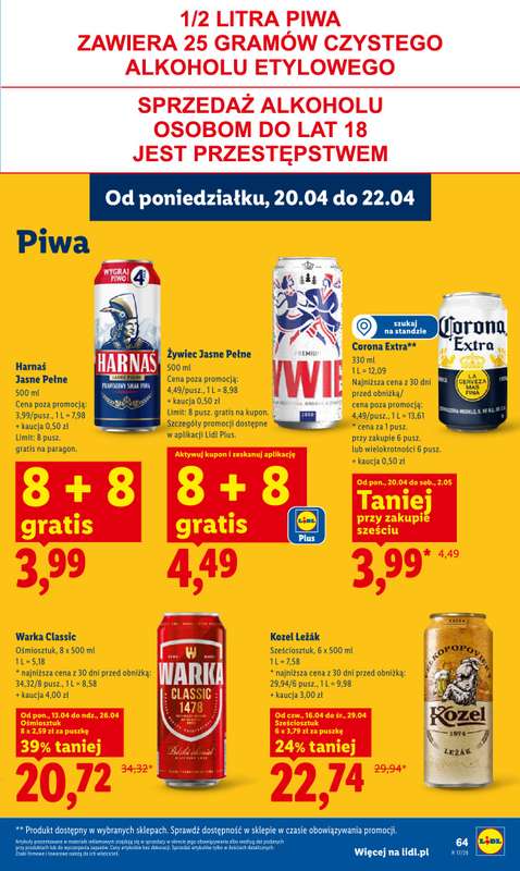 Lidl - gazetka promocyjna Oferta od poniedziałku od poniedziałku 20.04 do środy 22.04 - strona 67