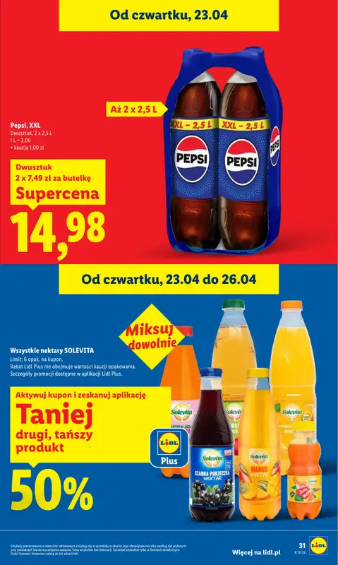 Lidl - gazetka promocyjna Oferta od czwartku od czwartku 23.04 do niedzieli 26.04 - strona 31