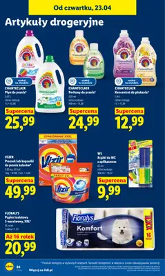 Lidl - gazetka promocyjna Oferta od czwartku od czwartku 23.04 do niedzieli 26.04 - strona 84