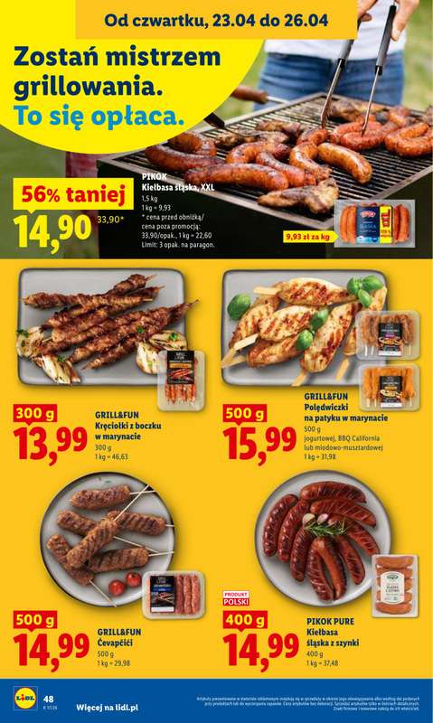 Lidl - gazetka promocyjna Oferta od czwartku od czwartku 23.04 do niedzieli 26.04 - strona 48