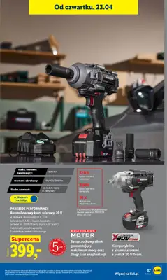 Lidl - gazetka promocyjna Oferta od czwartku od czwartku 23.04 do niedzieli 26.04 - strona 37