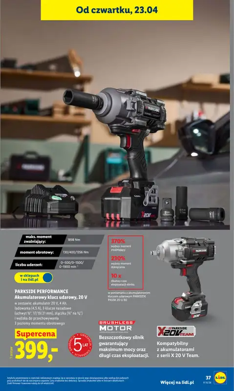 Lidl - gazetka promocyjna Oferta od czwartku od czwartku 23.04 do niedzieli 26.04 - strona 37