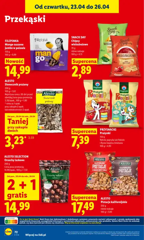Lidl - gazetka promocyjna Oferta od czwartku od czwartku 23.04 do niedzieli 26.04 - strona 72