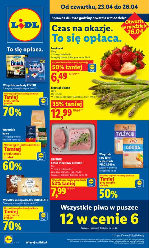 Lidl - gazetka promocyjna Oferta od czwartku od czwartku 23.04 do niedzieli 26.04