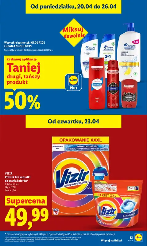 Lidl - gazetka promocyjna Oferta od czwartku od czwartku 23.04 do niedzieli 26.04 - strona 33