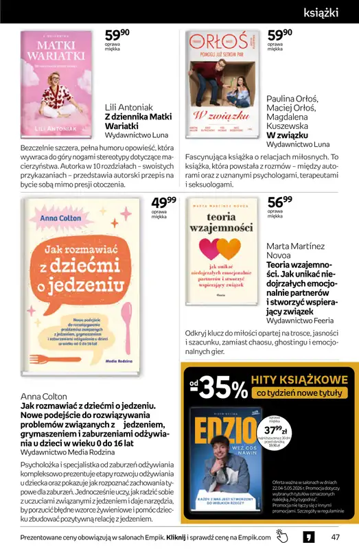 Empik - gazetka promocyjna Tom kultury: książki od środy 22.04 do wtorku 05.05 - strona 47