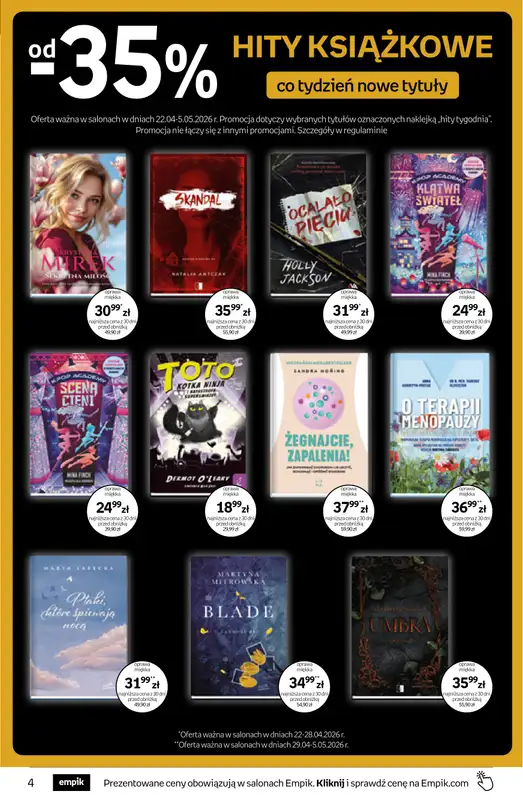 Empik - gazetka promocyjna Tom kultury: książki od środy 22.04 do wtorku 05.05 - strona 4