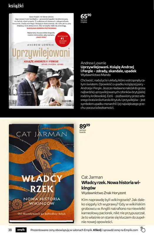 Empik - gazetka promocyjna Tom kultury: książki od środy 22.04 do wtorku 05.05 - strona 38