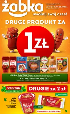 Żabka - gazetka promocyjna Gazetka od środy 22.04 do wtorku 05.05