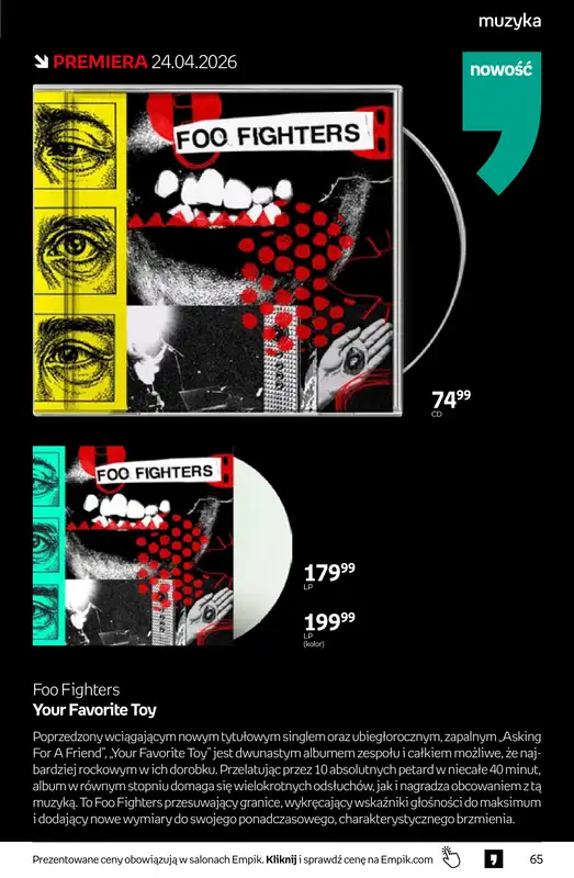 Empik - gazetka promocyjna Tom kultury: muzyka od środy 22.04 do wtorku 05.05 - strona 2