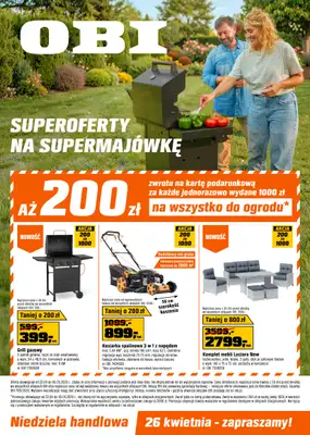 OBI - gazetka promocyjna Gazetka od środy 22.04 do wtorku 05.05