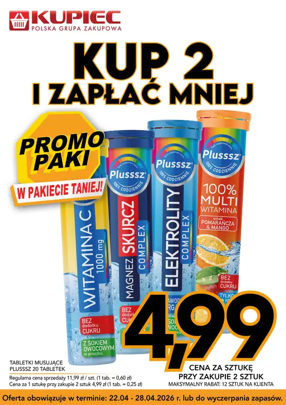 Kupiec - gazetka promocyjna Promopaki od środy 22.04 do wtorku 28.04 - strona 9