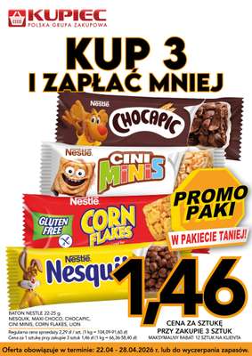 Kupiec - gazetka promocyjna Promopaki od środy 22.04 do wtorku 28.04