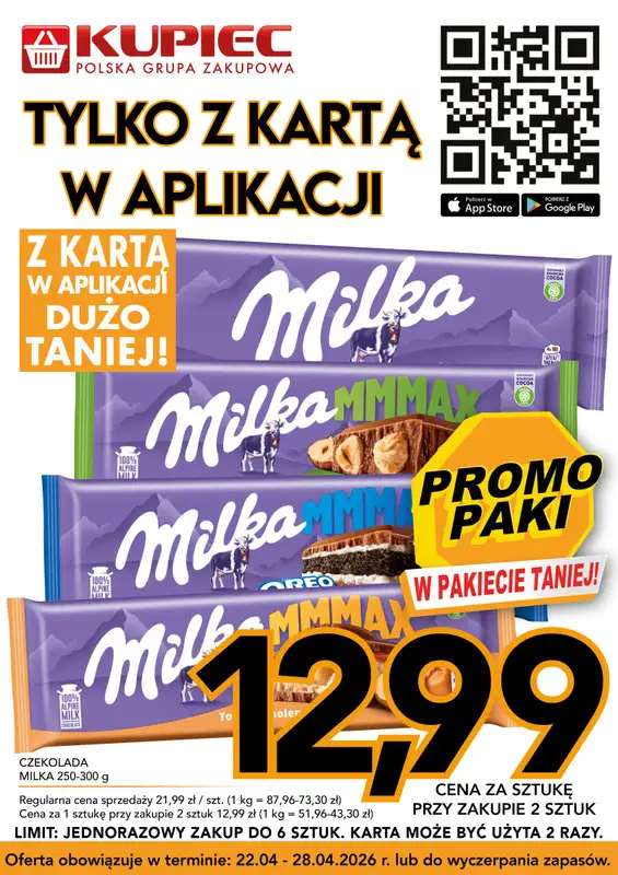 Kupiec - gazetka promocyjna Promopaki od środy 22.04 do wtorku 28.04 - strona 14