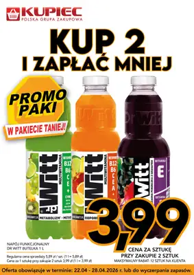 Kupiec - gazetka promocyjna Promopaki od środy 22.04 do wtorku 28.04 - strona 4
