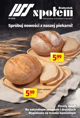 Społem - gazetka promocyjna Gazetka Społem Białystok od środy 22.04 do środy 13.05