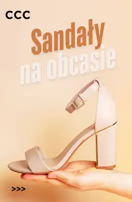 CCC - gazetka promocyjna Sandały na obcasie od 99,99 zł od środy 22.04 