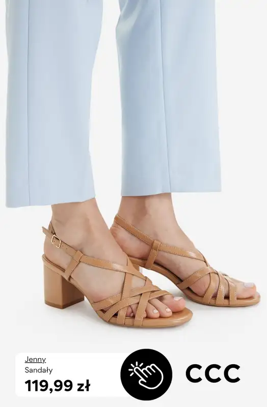 CCC - gazetka promocyjna Sandały na obcasie od 99,99 zł od środy 22.04  - strona 9