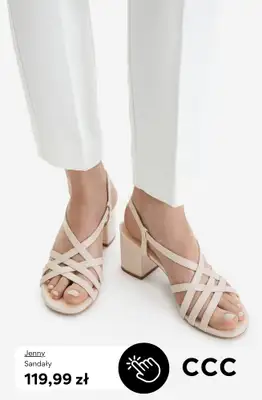 CCC - gazetka promocyjna Sandały na obcasie od 99,99 zł od środy 22.04  - strona 7
