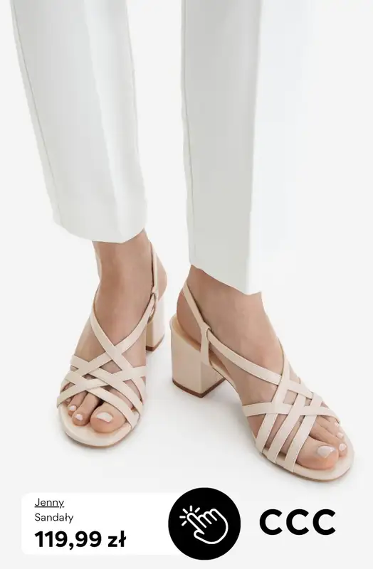 CCC - gazetka promocyjna Sandały na obcasie od 99,99 zł od środy 22.04  - strona 7