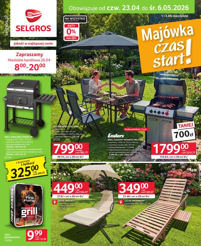 Selgros - gazetka promocyjna Katalog Majówka czas start! od czwartku 23.04 do środy 06.05