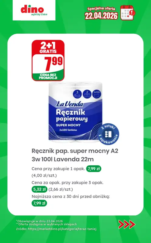 Dino - gazetka promocyjna Specjalna oferta na 22.04.2026 - promocje spoza gazetki od środy 22.04 do środy 22.04 - strona 11