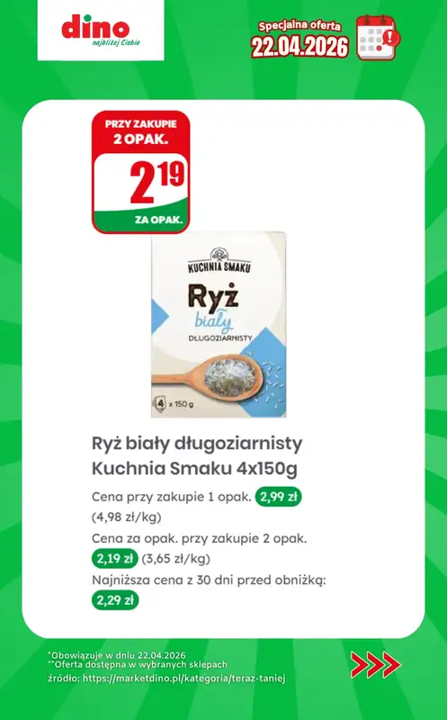 Dino - gazetka promocyjna Specjalna oferta na 22.04.2026 - promocje spoza gazetki od środy 22.04 do środy 22.04 - strona 10
