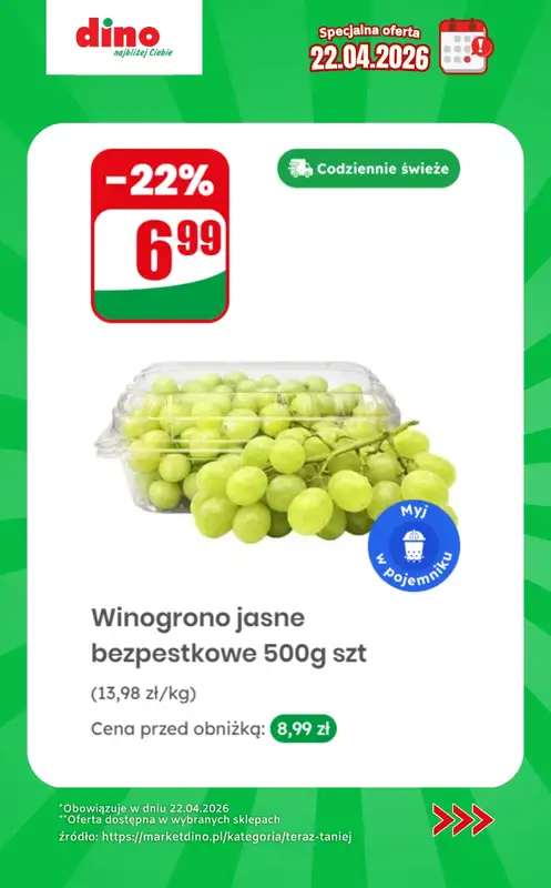 Dino - gazetka promocyjna Specjalna oferta na 22.04.2026 - promocje spoza gazetki od środy 22.04 do środy 22.04 - strona 3