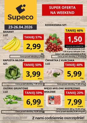 Supeco - gazetka promocyjna Super cena na weekend od czwartku 23.04 do niedzieli 26.04