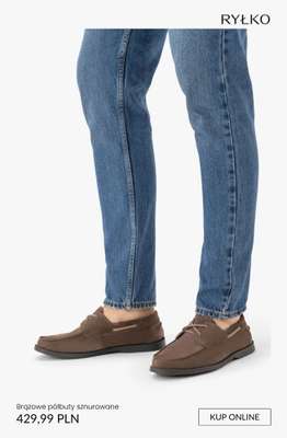 Brązowe półbuty sznurowane