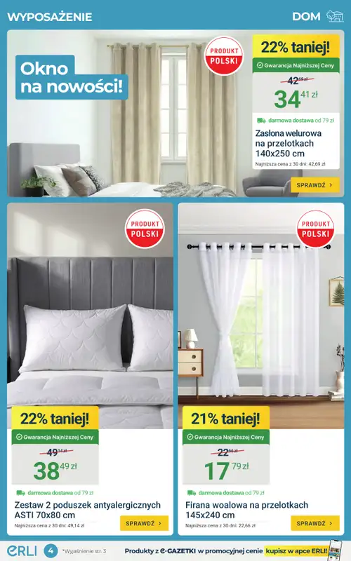 ERLI - gazetka promocyjna TOP OKAZJE - Meble i sprzęty do Twojego domu! od środy 22.04 do niedzieli 26.04 - strona 4
