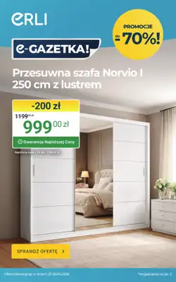ERLI - gazetka promocyjna TOP OKAZJE - Meble i sprzęty do Twojego domu! od środy 22.04 do niedzieli 26.04
