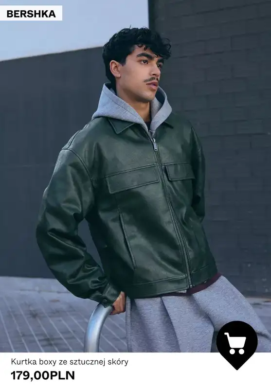 Bershka - gazetka promocyjna Męskie kurtki ze sztucznej skóry od środy 22.04  - strona 7