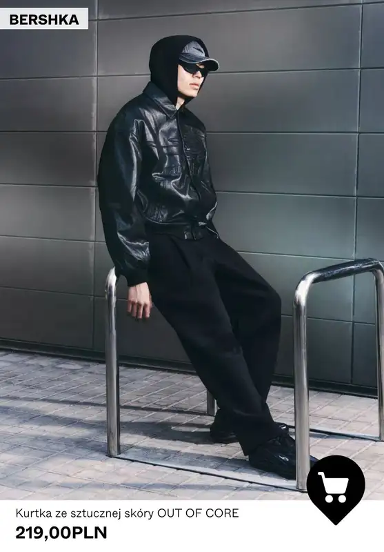 Bershka - gazetka promocyjna Męskie kurtki ze sztucznej skóry od środy 22.04  - strona 4