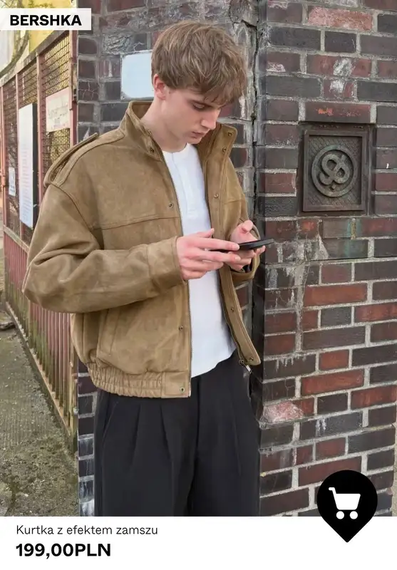 Bershka - gazetka promocyjna Męskie kurtki ze sztucznej skóry od środy 22.04  - strona 3