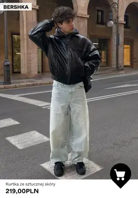 Bershka - gazetka promocyjna Męskie kurtki ze sztucznej skóry od środy 22.04  - strona 8