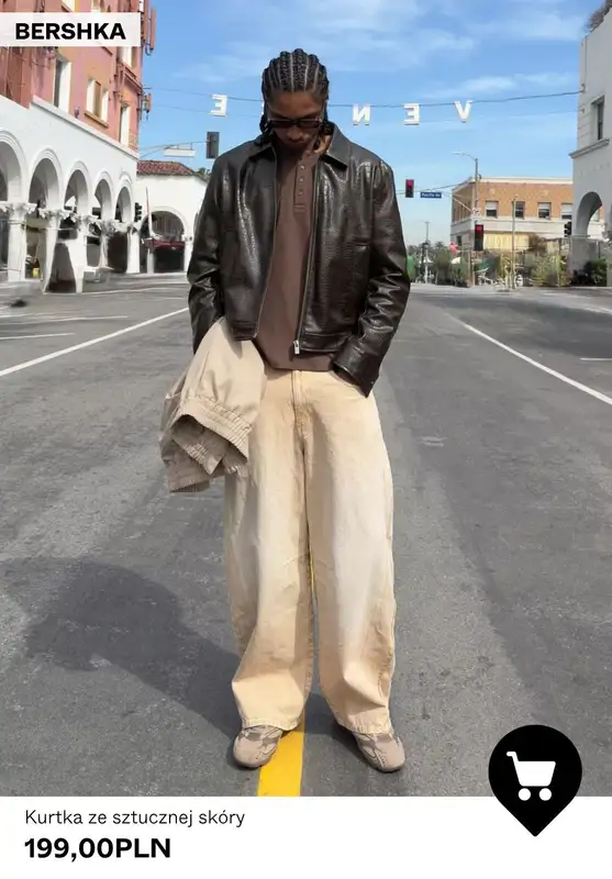 Bershka - gazetka promocyjna Męskie kurtki ze sztucznej skóry od środy 22.04  - strona 6