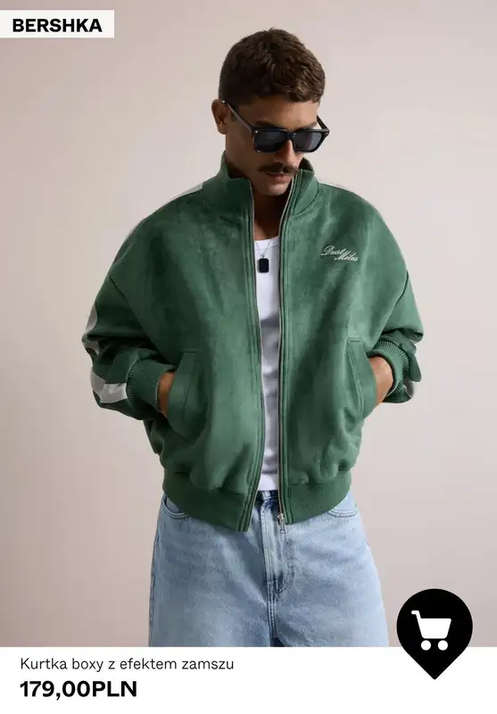 Bershka - gazetka promocyjna Męskie kurtki ze sztucznej skóry od środy 22.04  - strona 5