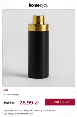 home&you - gazetka promocyjna SALE: kuchnia i jadalnia od środy 22.04 do czwartku 30.04 - strona 9