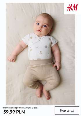 Bawełniane spodnie w prążki 3-pak