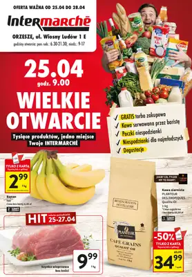 Intermarche - gazetka promocyjna Orzesze - Wielkie otwarcie 25.04.2026 od soboty 25.04 do wtorku 28.04