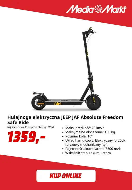 Media Markt - gazetka promocyjna Do -50% na wybrane rowery i hulajnogi od środy 22.04 do poniedziałku 04.05 - strona 6