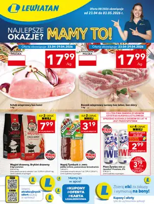 LEWIATAN - gazetka promocyjna Mamy TO w Lewiatanie – woj. świętokrzyskie od czwartku 23.04 do niedzieli 03.05