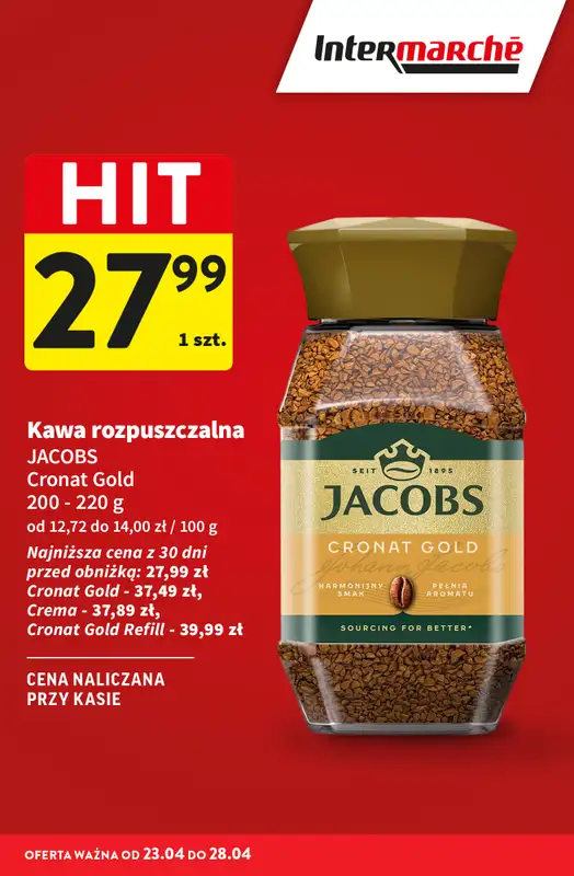 Intermarche - gazetka promocyjna HITY cenowe! od czwartku 23.04 do wtorku 28.04 - strona 5